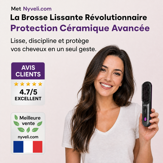Brosse Nyveli — Le Brushing Parfait pour Cheveux Courts, en 2 Minutes